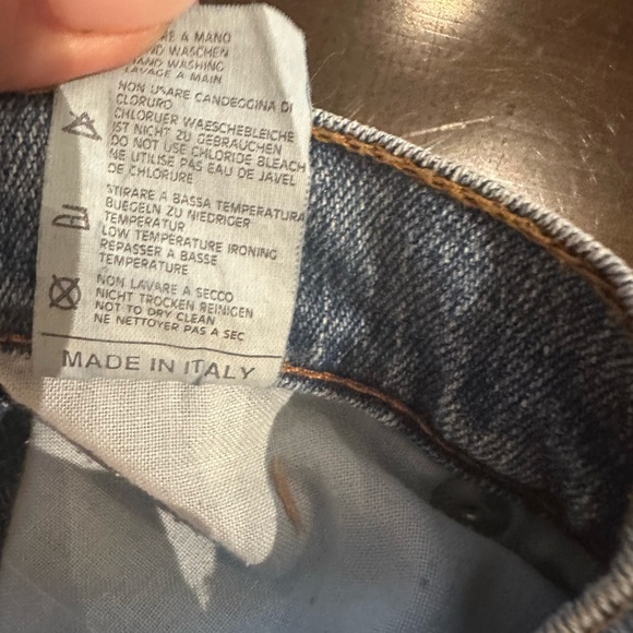 Beautiful beaded vintage Blumarine Luxury bootcut jeans.  Size 42 - Picture 7 of 14